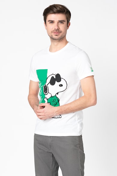 United Colors of Benetton Tricou din bumbac organic cu imprimeu grafic Barbati