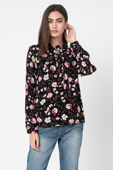 Esprit Bluza cu imprimeu floral si funda din panglici Femei