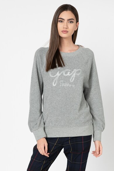 GAP Bluza sport din material teddy, cu maneci raglan si logo Femei