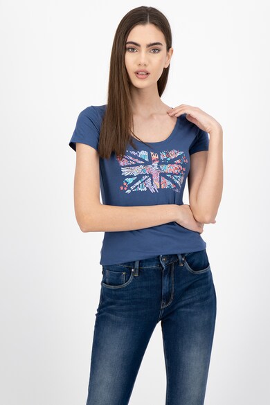 Pepe Jeans London Cara absztrakt mintás póló női