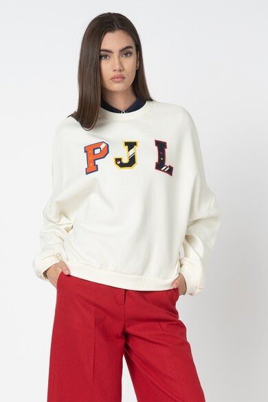 Pepe Jeans London Bluza sport cu captuseala din fleece si aplicatie logo Siena Femei