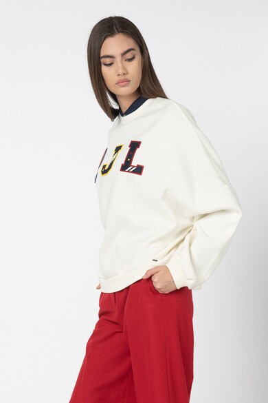 Pepe Jeans London Bluza sport cu captuseala din fleece si aplicatie logo Siena Femei