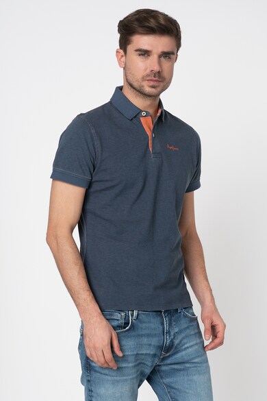 Pepe Jeans London Tricou polo slim fit din material pique Glenn Barbati