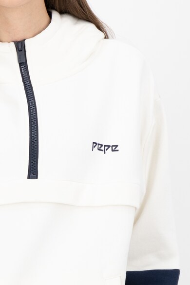 Pepe Jeans London Суитшърт Baptiste с качулка и лого на гърба Жени