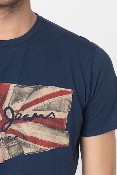 Pepe Jeans London Flag normál fazonú logómintás póló férfi
