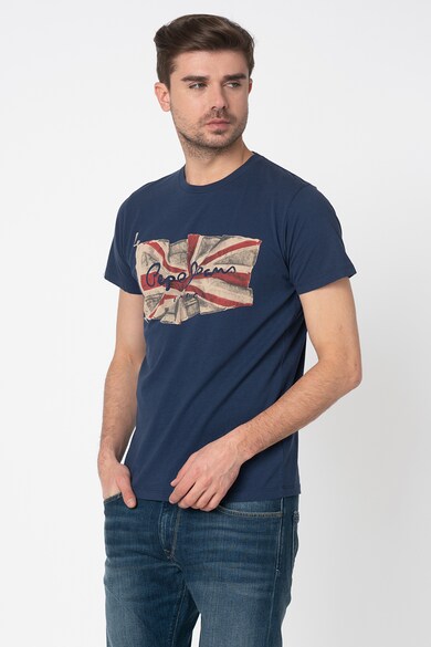 Pepe Jeans London Flag normál fazonú logómintás póló férfi