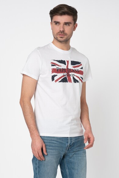 Pepe Jeans London Tricou regular fit cu imprimeu logo Banner Barbati