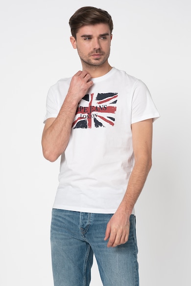 Pepe Jeans London Banner normál fazonú galléros póló logómintával férfi