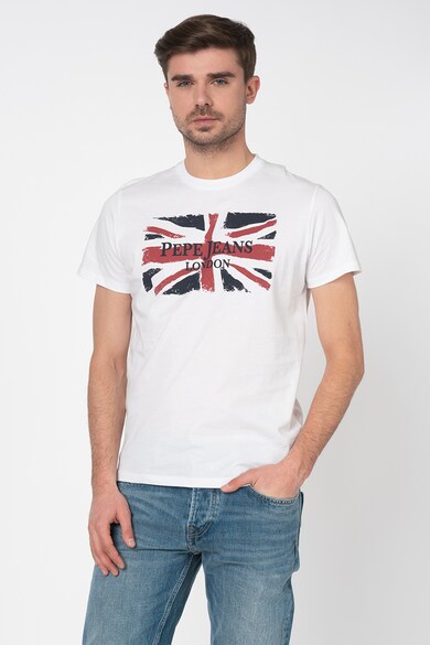 Pepe Jeans London Tricou regular fit cu imprimeu logo Banner Barbati