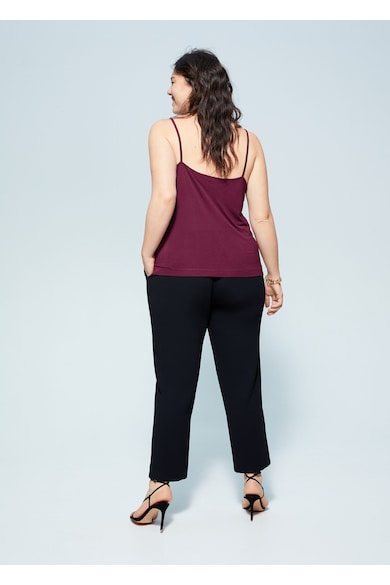 VIOLETA BY MANGO Top cu decolteu in V si insertii din dantela Lanci Femei