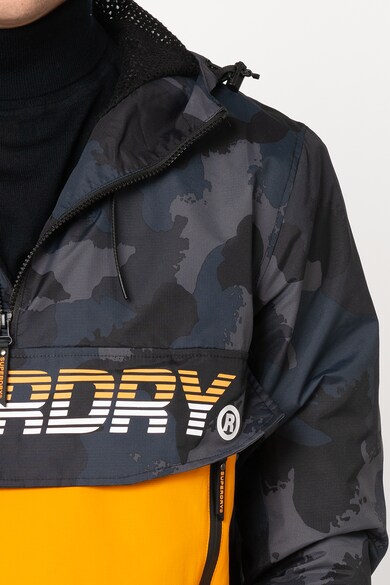 SUPERDRY Jacheta fara inchidere cu imprimeu camuflaj si logo Core Barbati