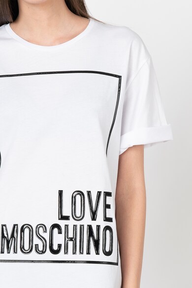 Love Moschino Tricou lejer cu logo contrastant Femei