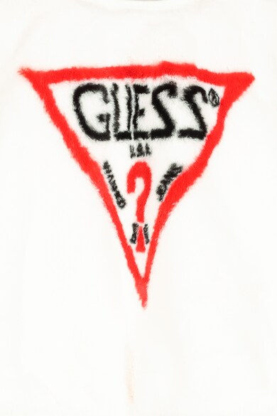 GUESS JEANS Bluza sport din material teddy cu imprimeu logo Fete