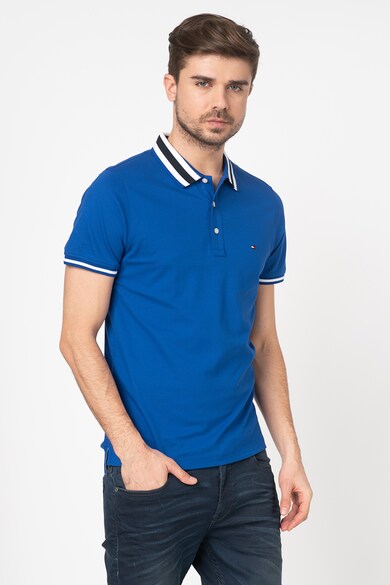 Tommy Hilfiger Tailored Tricou polo slim fit cu guler cu dungi Barbati