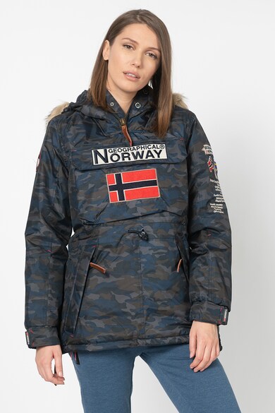 Geographical Norway Geaca fara inchidere, cu imprimeu camuflaj Boomera Femei