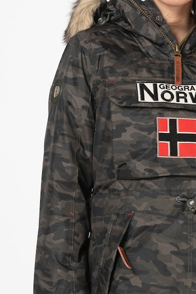 Geographical Norway Geaca fara inchidere, cu imprimeu camuflaj Boomera Femei