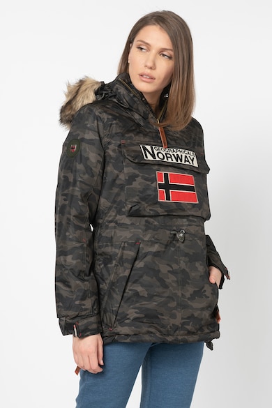 Geographical Norway Geaca fara inchidere, cu imprimeu camuflaj Boomera Femei