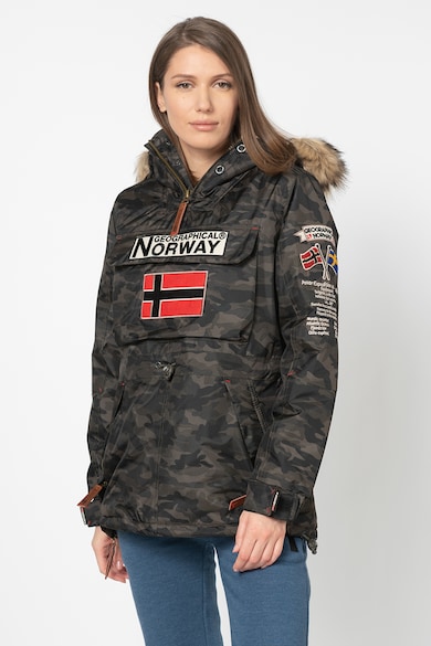 Geographical Norway Geaca fara inchidere, cu imprimeu camuflaj Boomera Femei