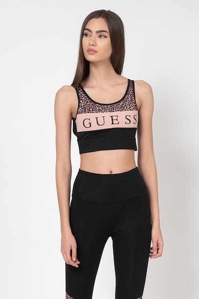 GUESS Bustiera de compresie cu imprimeu logo Femei