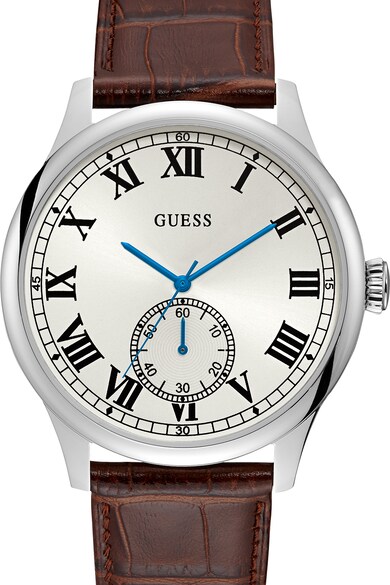 GUESS Ceas analog cu o curea de piele Barbati