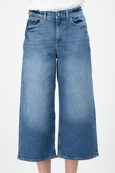 EDC by Esprit Pantaloni culotte din denim, cu croiala lejera si aspect decolorat Femei