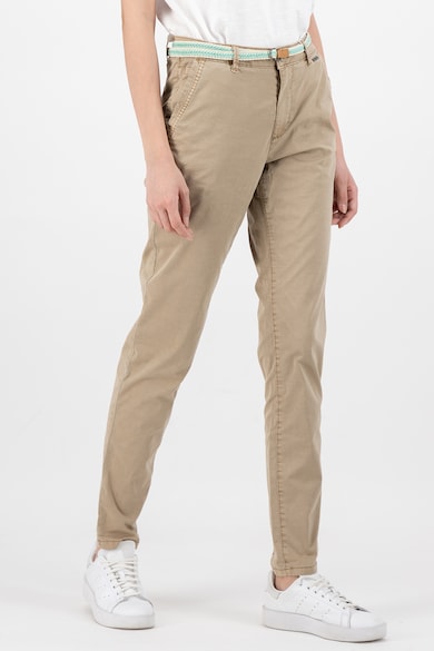 Esprit Pantaloni chino cu o curea cu aspect tesut Femei