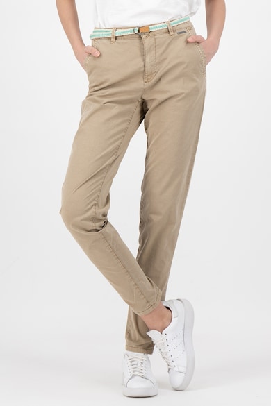 Esprit Pantaloni chino cu o curea cu aspect tesut Femei