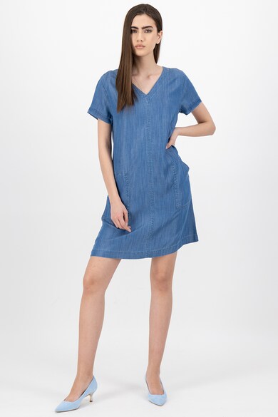 Esprit Rochie din chambray cu decolteu in V Femei