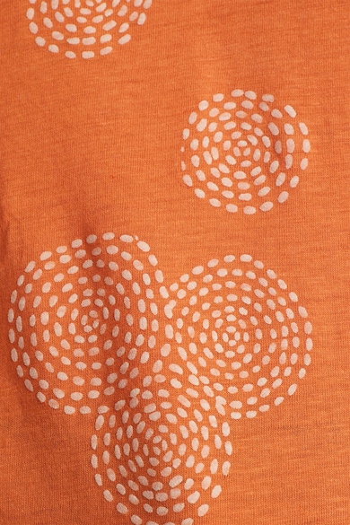 Esprit Tricou din amestec de bumbac organic si in, cu imprimeu geometric Femei