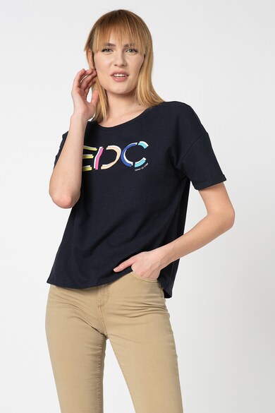 EDC by Esprit Tricou din amestec de in cu imprimeu logo Femei