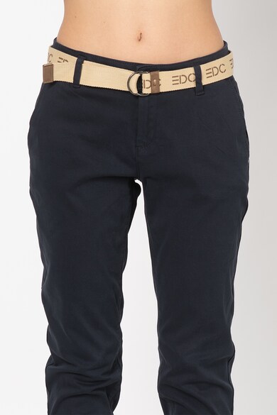 EDC by Esprit Pantaloni chino slim fit cu o curea detasabila cu inel dublu Femei