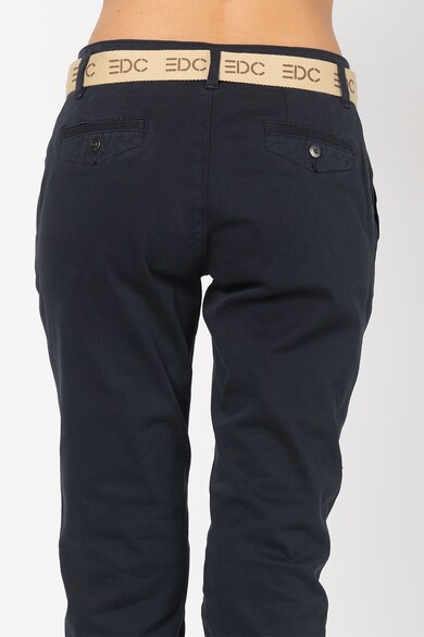 EDC by Esprit Pantaloni chino slim fit cu o curea detasabila cu inel dublu Femei