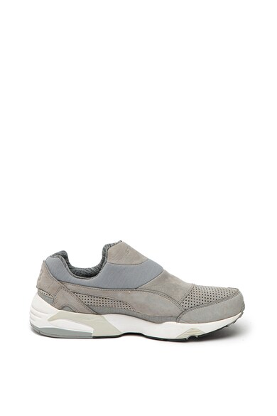 Puma Pantofi sport slip-on unisex, de piele nabuc si material textil Trinomic Femei