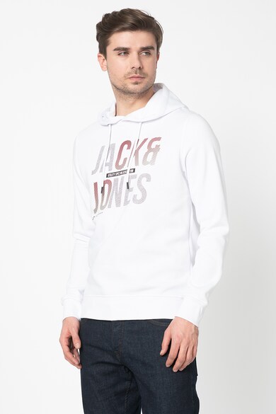 Jack & Jones Hanorac cu captuseala de fleece cu imprimeu cauciucat Booster Barbati