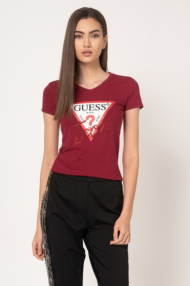 GUESS JEANS Tricou cu imprimeu logo Femei