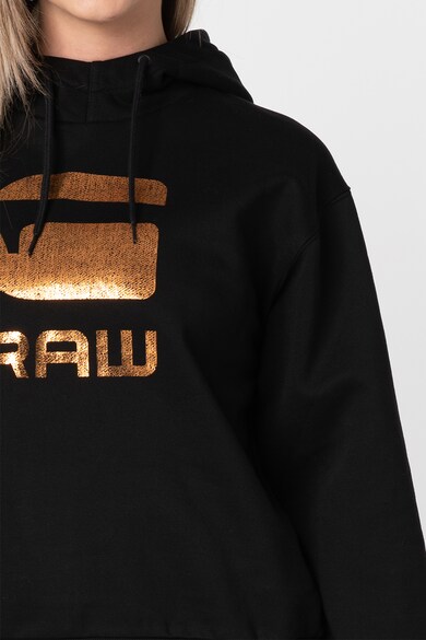 G-Star RAW Hanorac cu croiala dreapta si imprimeu logo metalizat Lynaz Femei