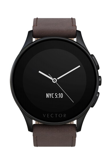 Vector Часовник Smartwatch  Luna, Кожена каишка, Кафяв/Черен Мъже