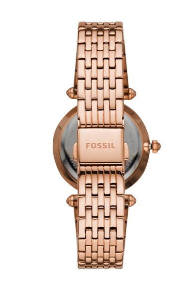 Fossil Аналогов часовник с релефна шарка на циферблата Жени