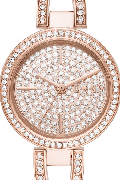 DKNY Ceas din otel inoxidabil decorat cu cristale Femei