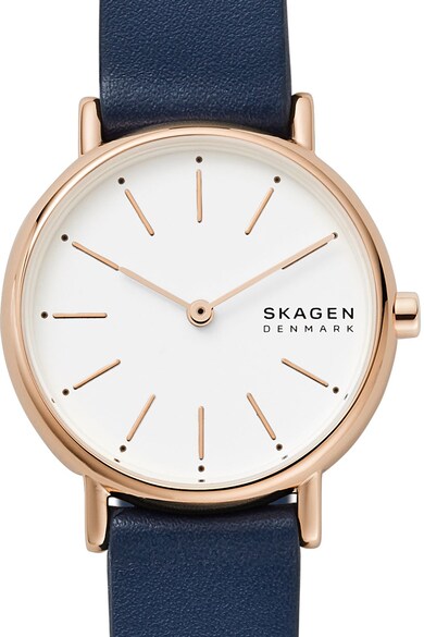 Skagen Часовник Signatu с кожена каишка Жени