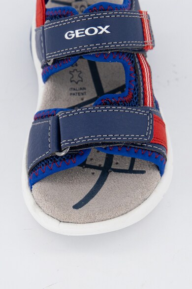 Geox Sandale din piele ecologica si material textil, cu inchidere velcro Flexyper Fete