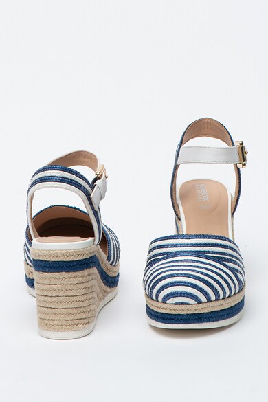 Geox Espadrile cu talpa wedge si model in dungi Ponza Femei