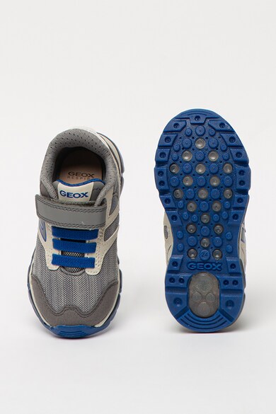 Geox Pantofi sport cu inchidere velcro si insertii din plasa Android Baieti