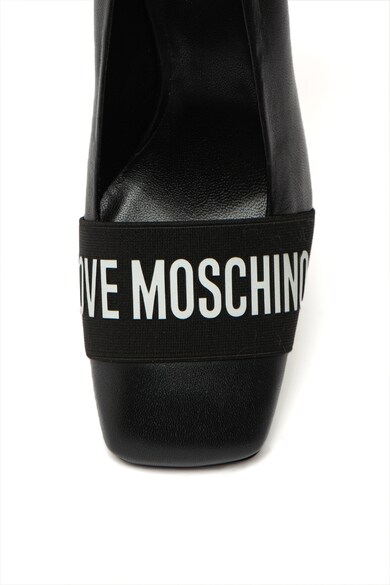 Love Moschino Pantofi de piele cu aplicatie logo Femei