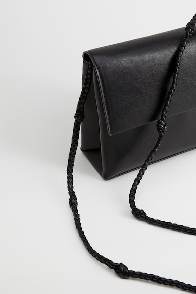 VIOLETA BY MANGO Geanta crossbody de piele ecologica Braid Femei