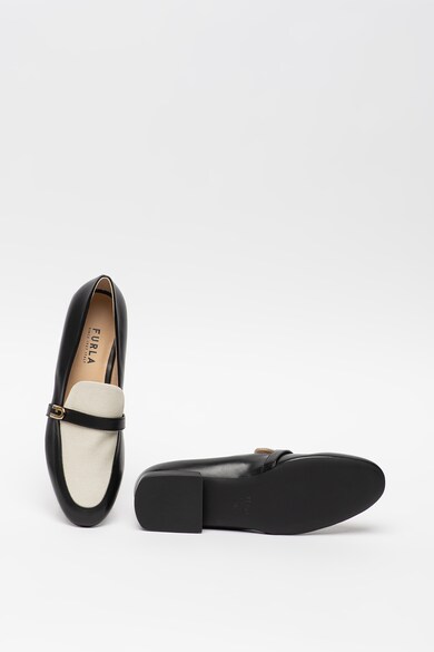 Furla Pantofi loafer de piele cu segment din material textil Femei