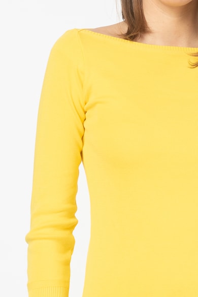 United Colors of Benetton Pulover din tricot fin cu decolteu barcuta Femei