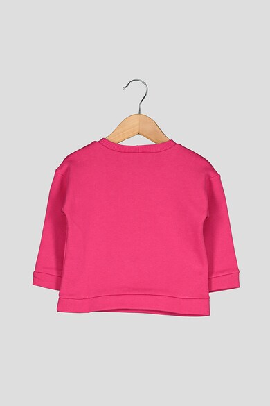 United Colors of Benetton Bluza sport din bumbac organic, cu imprimeu logo Fete