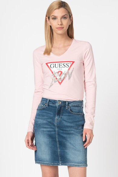 GUESS JEANS Bluza cu imprimeu logo Femei