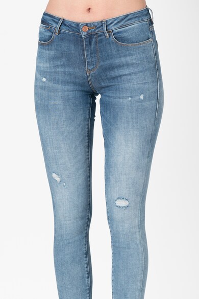 GUESS JEANS Blugi super skinny cu aspect deteriorat Femei